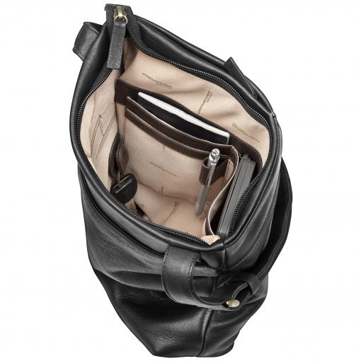 Derek Alexander Leather Top Zip Cross body Bag