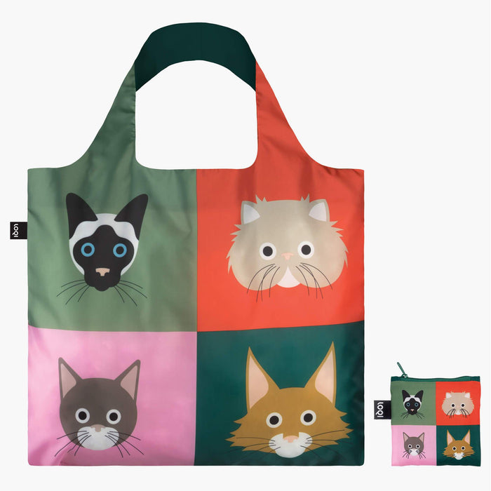 Loqi Tote Bag with Zip Pouch - Stephen Cheetham - Cats Bag