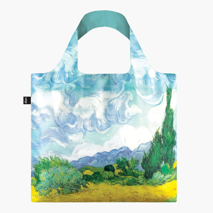 Loqi Tote Bag with Zip Pouch - Vincent van Gogh - A Wheat Field with Cypresses