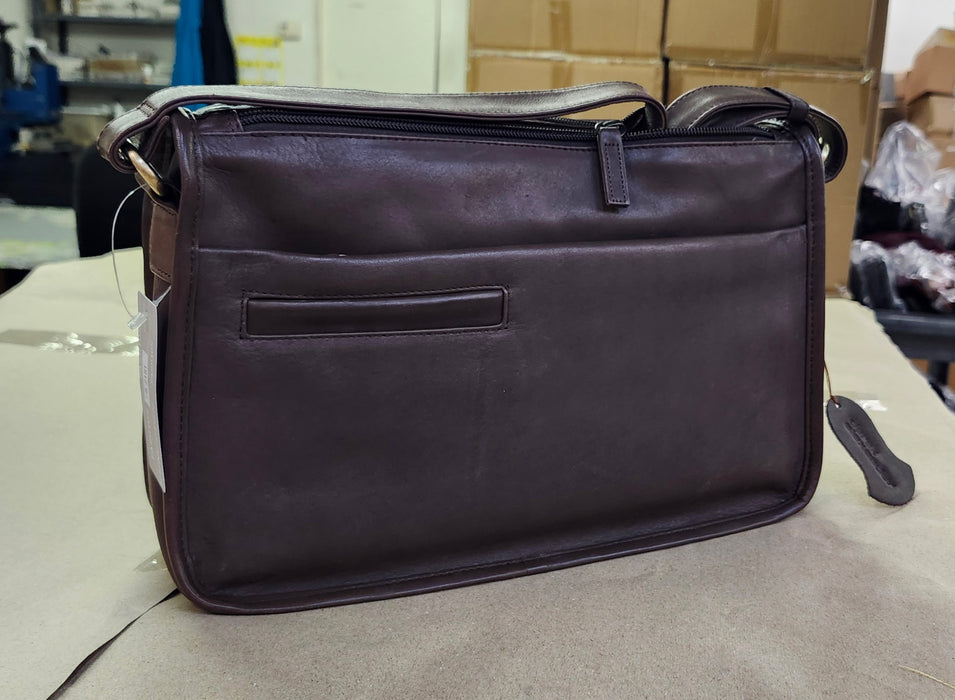 Derek Alexander Leather CENTRAL PARK Twin Zippered Semi Structured Handbag