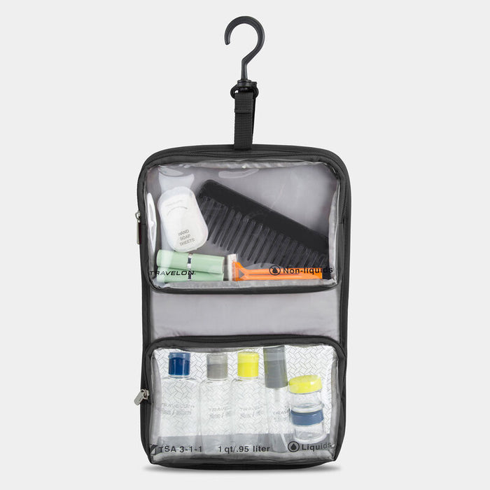 Travelon One Quart Wet/Dry Bag with Plastic Bottles