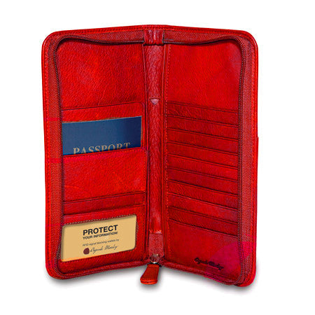 Osgoode Marley Leather Men's Travel Organizer Zippered RFID