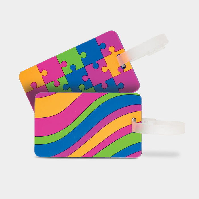 Travelon Luggage Tags Set of 2 - Puzzles and Swirls