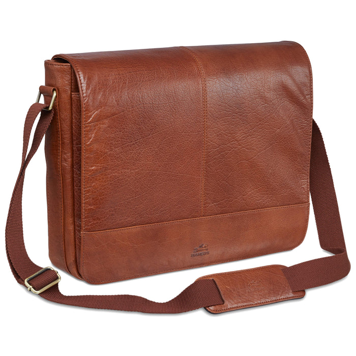 Mancini Leather Messenger Bag for 15'' Laptop/Tablet RFID