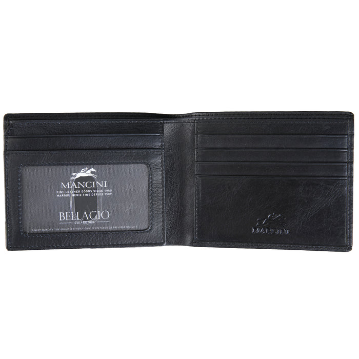 Mancini Leather Men's Wallet Left Wing RFID Billfold