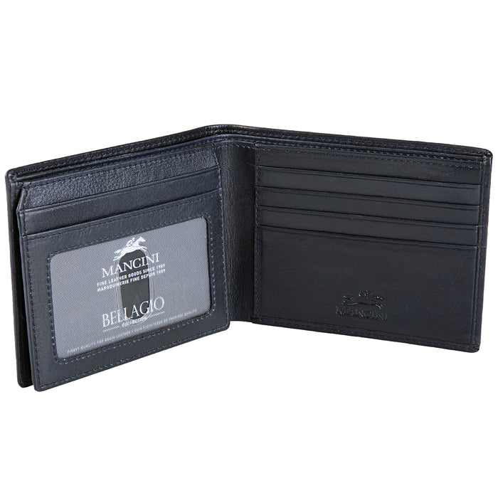 Mancini Leather Men's Wallet Left Wing RFID Billfold