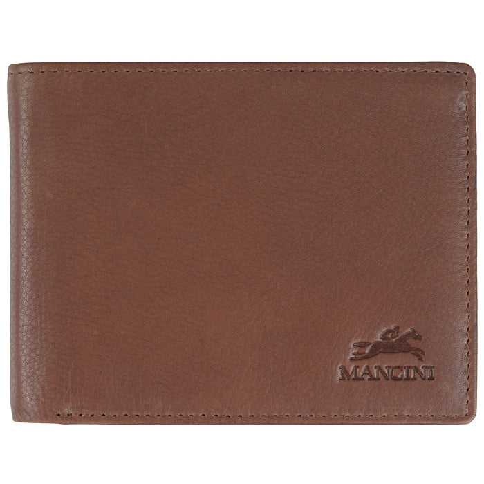 Mancini Leather Men's Wallet Left Wing RFID Billfold