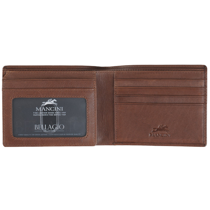 Mancini Leather Men's Wallet Left Wing RFID Billfold