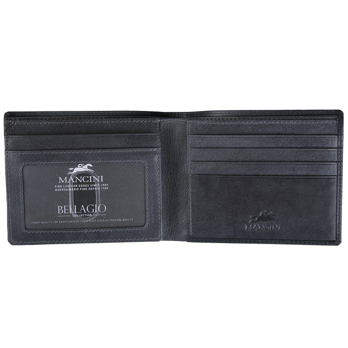 Mancini Leather Men's Wallet Left Wing RFID Billfold