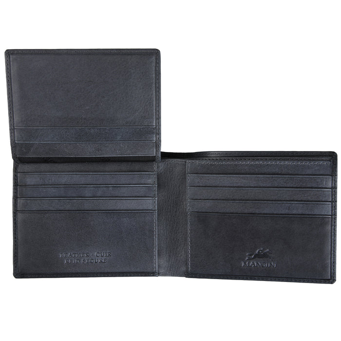 Mancini Leather Men's Wallet Left Wing RFID Billfold