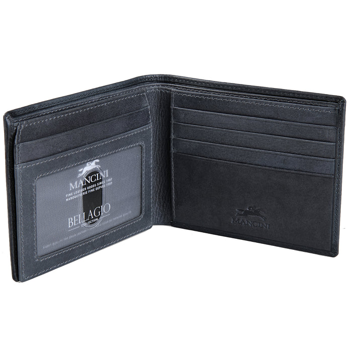 Mancini Leather Men's Wallet Left Wing RFID Billfold