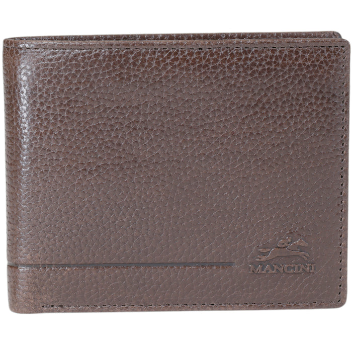 Mancini Leather Men's Fifth Avenue RFID Secure Center Wing Billfold