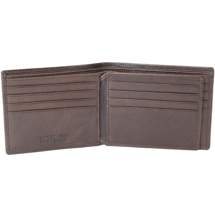 Mancini Leather Men's Fifth Avenue RFID Secure Center Wing Billfold
