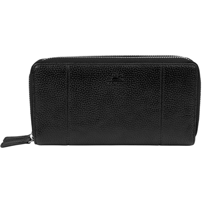 Mancini Leather Fifth Avenue RFID Secure Double Zipper Wallet