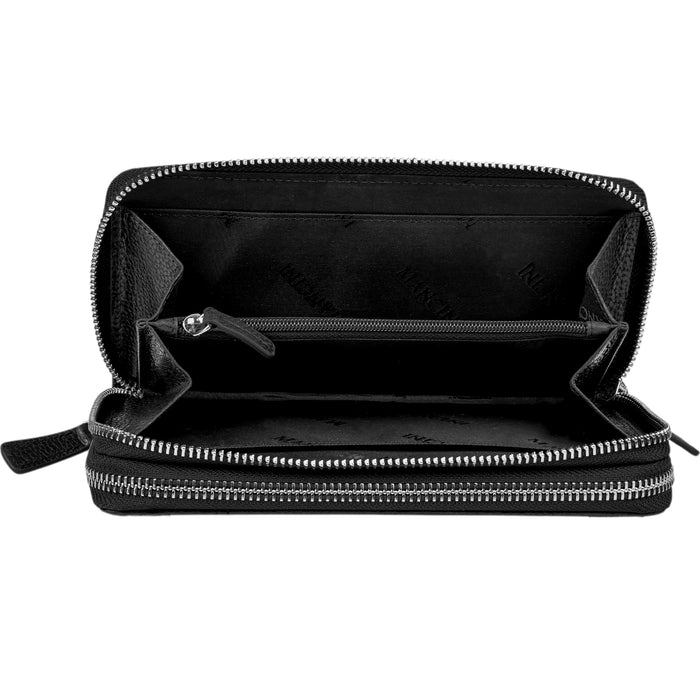Mancini Leather Fifth Avenue RFID Secure Double Zipper Wallet