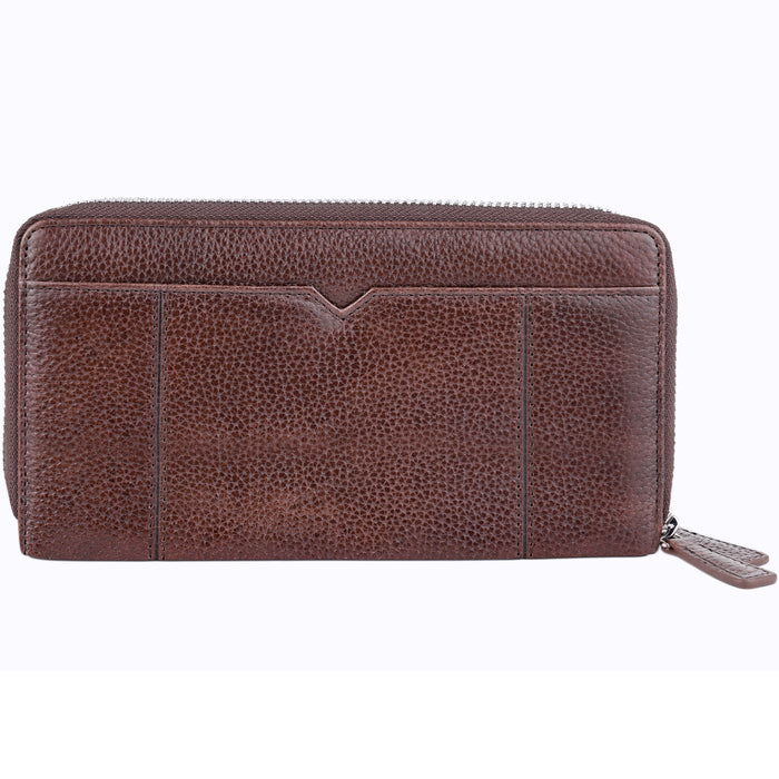 Mancini Leather Fifth Avenue RFID Secure Double Zipper Wallet