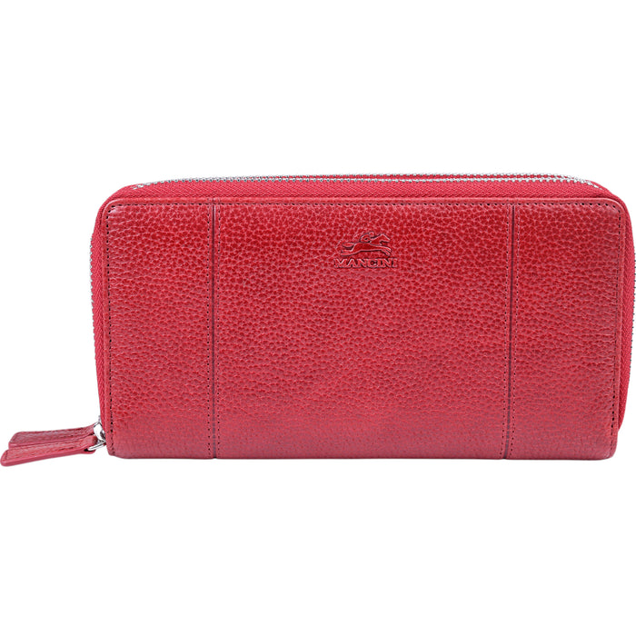 Mancini Leather Fifth Avenue RFID Secure Double Zipper Wallet
