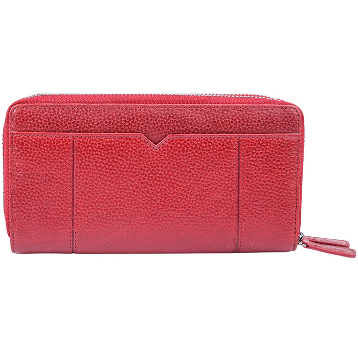 Mancini Leather Fifth Avenue RFID Secure Double Zipper Wallet
