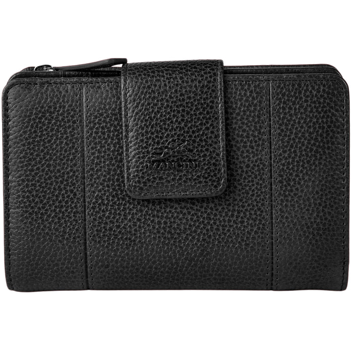 Mancini Leather Fifth Avenue RFID Secure Medium Clutch Wallet