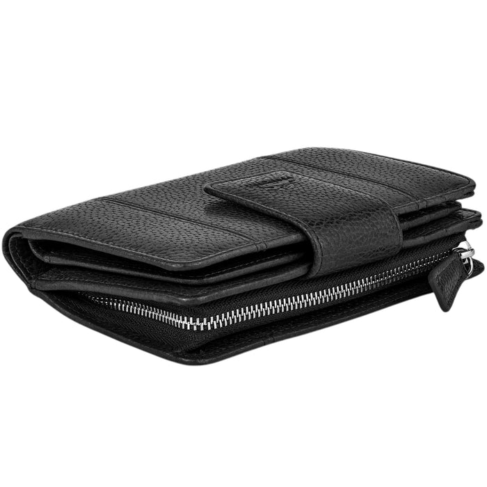 Mancini Leather Fifth Avenue RFID Secure Medium Clutch Wallet