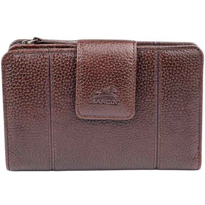 Mancini Leather Fifth Avenue RFID Secure Medium Clutch Wallet