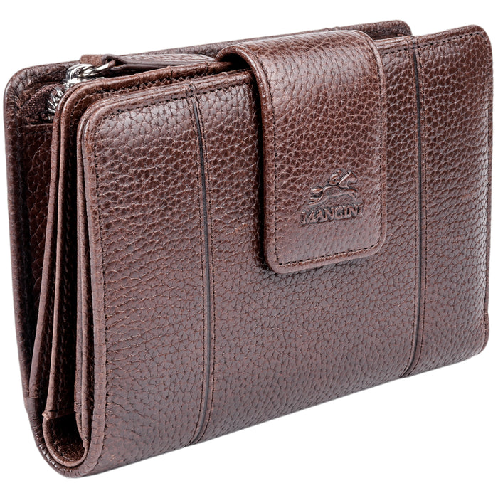 Mancini Leather Fifth Avenue RFID Secure Medium Clutch Wallet