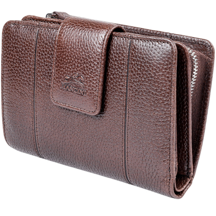 Mancini Leather Fifth Avenue RFID Secure Medium Clutch Wallet
