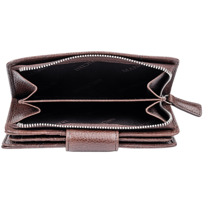 Mancini Leather Fifth Avenue RFID Secure Medium Clutch Wallet