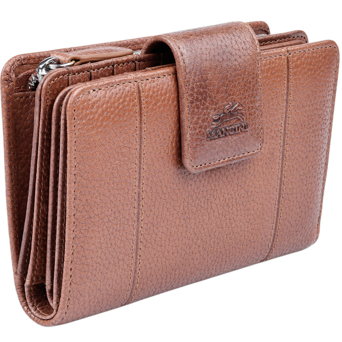 Mancini Leather Fifth Avenue RFID Secure Medium Clutch Wallet