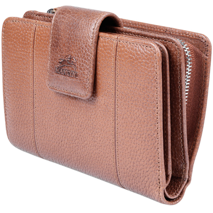 Mancini Leather Fifth Avenue RFID Secure Medium Clutch Wallet