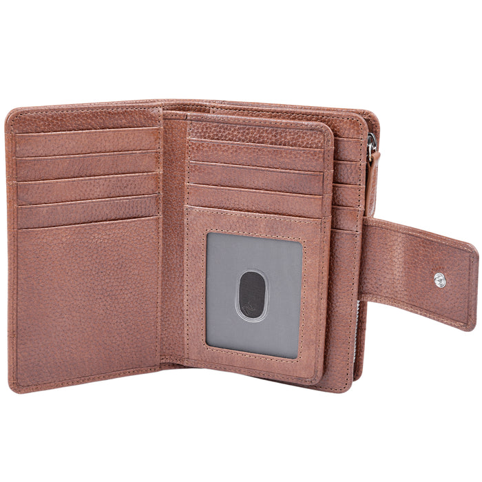 Mancini Leather Fifth Avenue RFID Secure Medium Clutch Wallet
