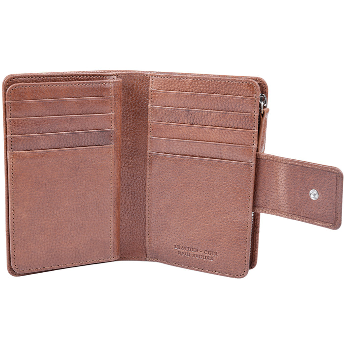 Mancini Leather Fifth Avenue RFID Secure Medium Clutch Wallet