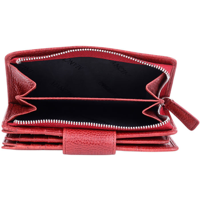 Mancini Leather Fifth Avenue RFID Secure Medium Clutch Wallet