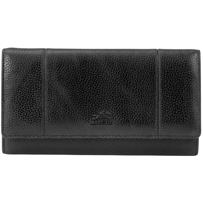 Mancini Leather Fifth Avenue RFID Secure Trifold Wallet