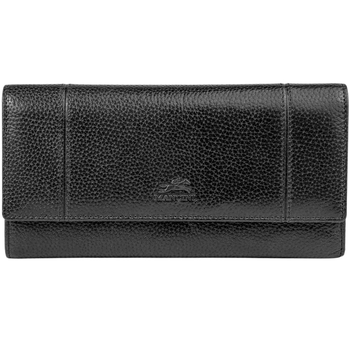 Mancini Leather Fifth Avenue RFID Secure Quad fold Wallet