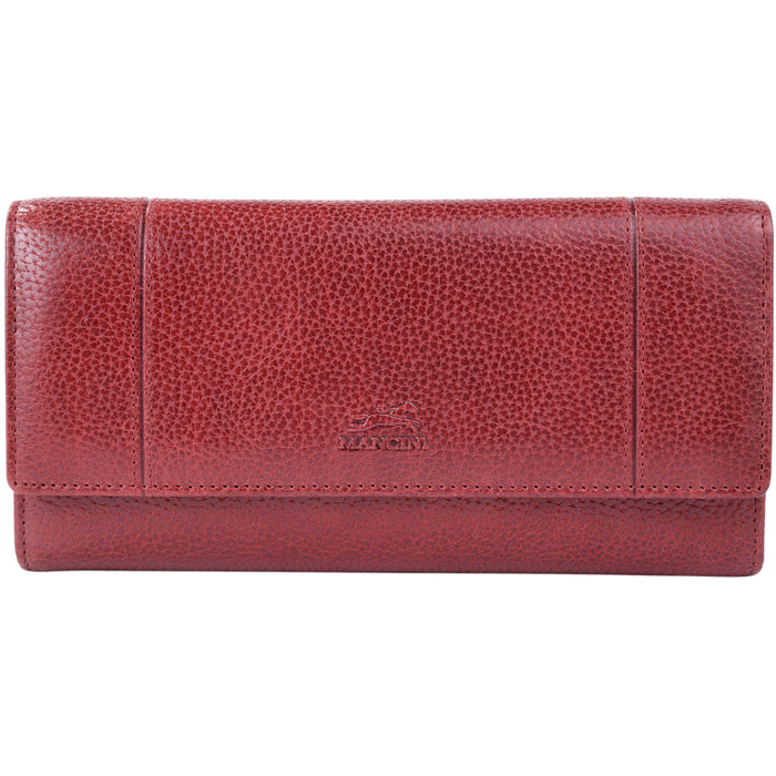 Mancini Leather Fifth Avenue RFID Secure Quad fold Wallet
