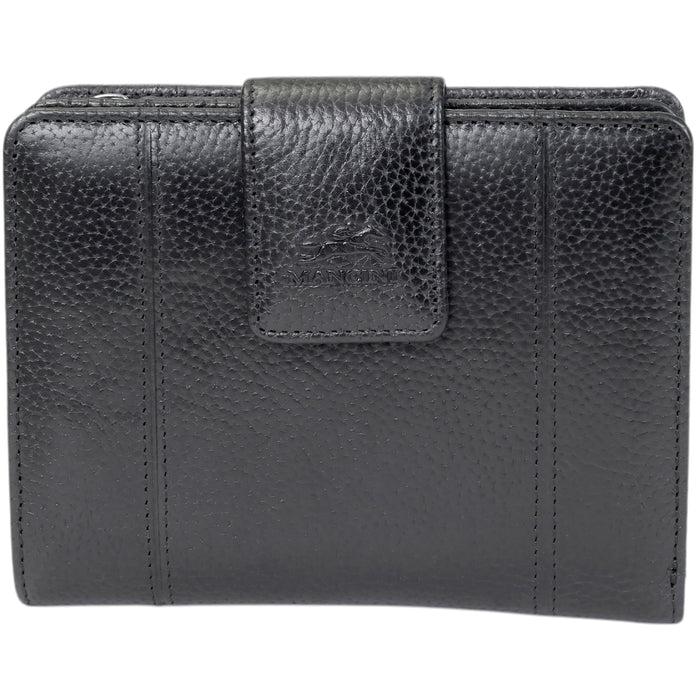 Mancini Leather Fifth Ave RFID Secure Medium Clutch Wallet