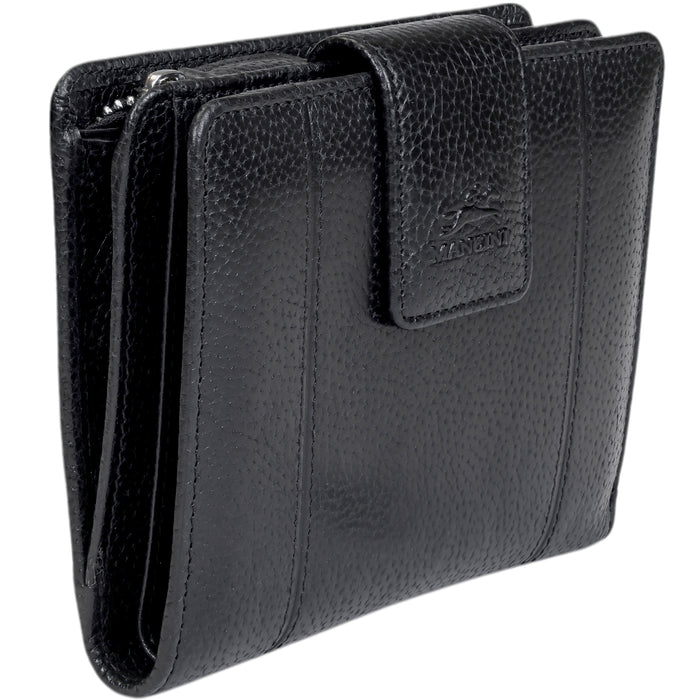 Mancini Leather Fifth Ave RFID Secure Medium Clutch Wallet