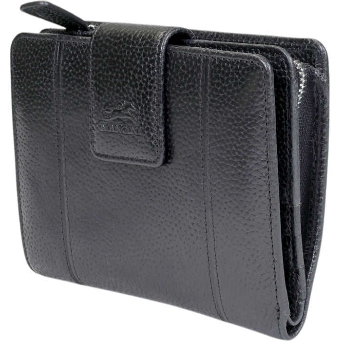 Mancini Leather Fifth Ave RFID Secure Medium Clutch Wallet