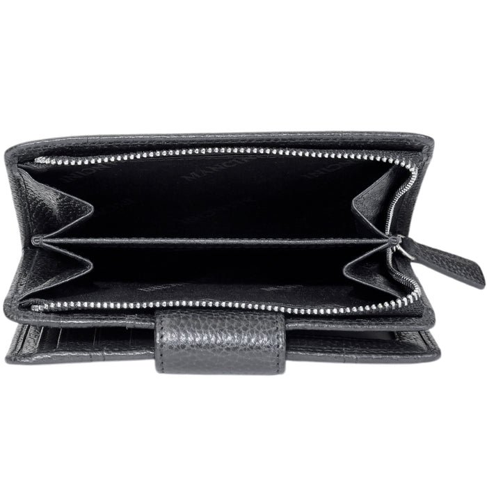 Mancini Leather Fifth Ave RFID Secure Medium Clutch Wallet