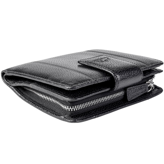 Mancini Leather Fifth Ave RFID Secure Medium Clutch Wallet