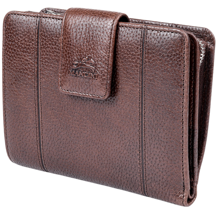 Mancini Leather Fifth Ave RFID Secure Medium Clutch Wallet