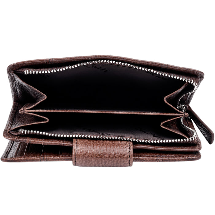 Mancini Leather Fifth Ave RFID Secure Medium Clutch Wallet
