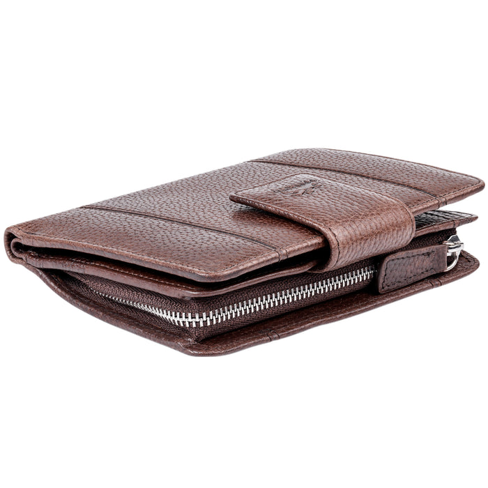 Mancini Leather Fifth Ave RFID Secure Medium Clutch Wallet