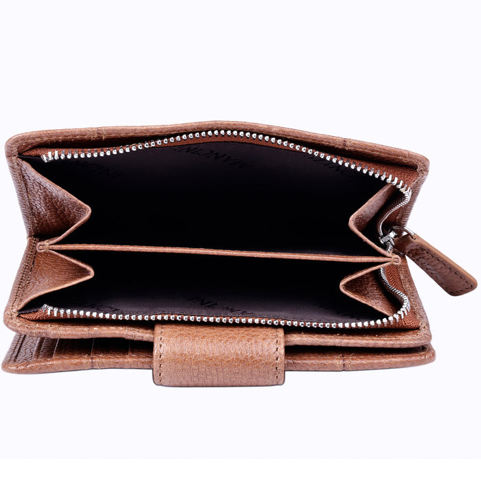 Mancini Leather Fifth Ave RFID Secure Medium Clutch Wallet