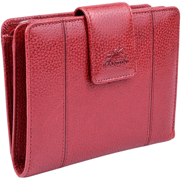 Mancini Leather Fifth Ave RFID Secure Medium Clutch Wallet