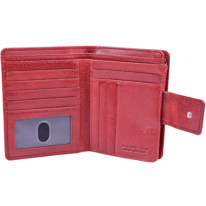 Mancini Leather Fifth Ave RFID Secure Medium Clutch Wallet