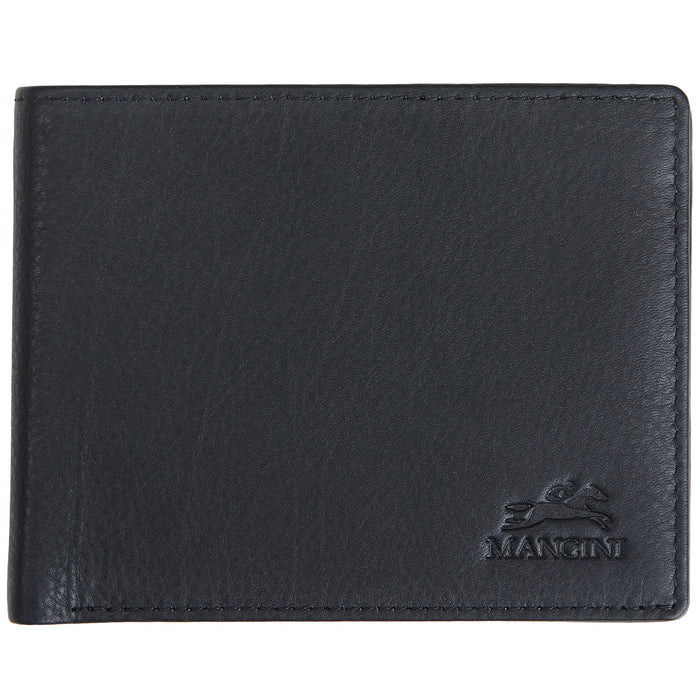 Mancini Leather Men's RFID Secure Wallet with Coin Pocket