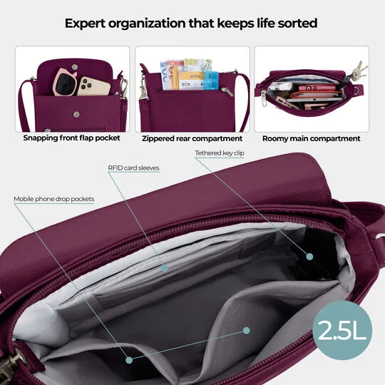 Travelon Anti-Theft Classic Mini Shoulder Bag
