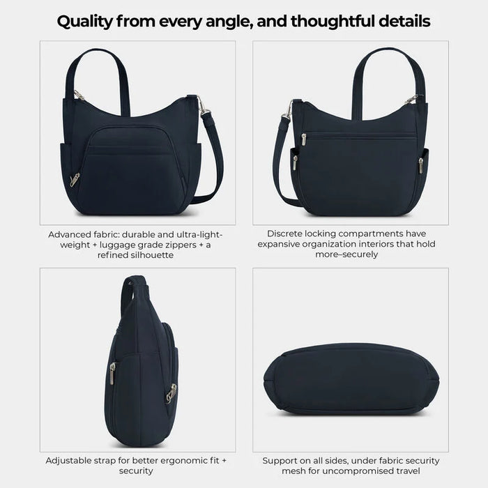 Travelon Anti-Theft Classic Crossbody Bucket Bag